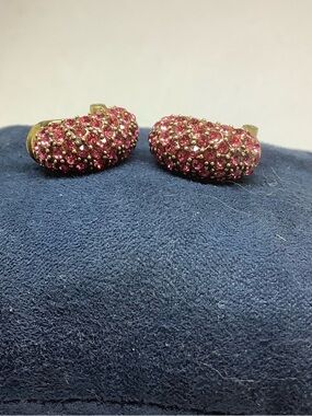 NWOT Heidi Daus pink Swarovski Crystal earrings